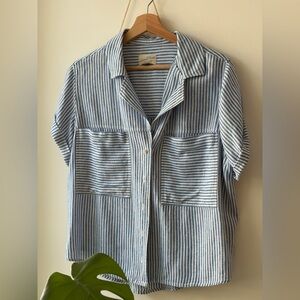 Universal Thread Blue and White Striped Shirt